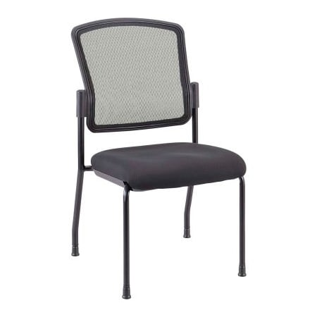 Raynor Marketing Ltd. Eurotech Stackable Mesh Guest Chair - Black Fabric - Dakota 2 Series 7014-5806-PM01